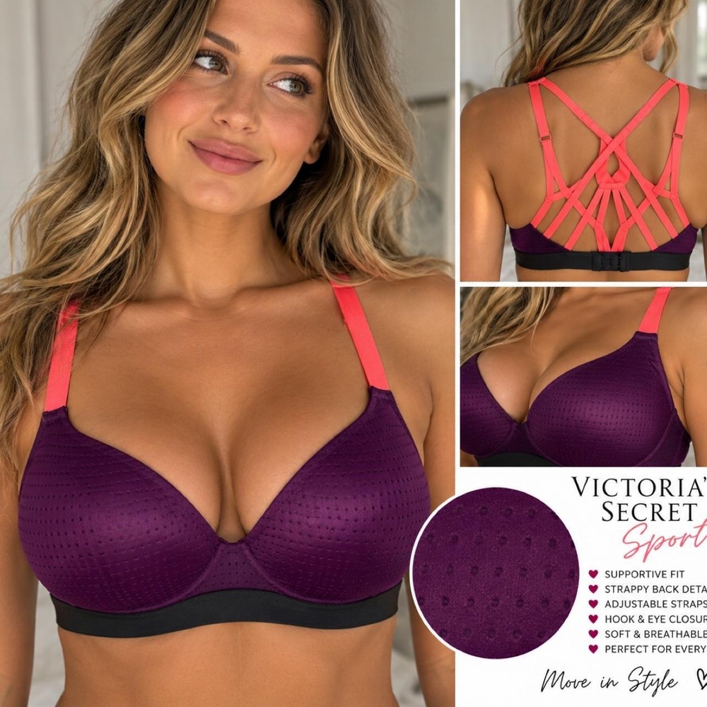 Victoria's Secret Sport Strappy Bra | 34DD